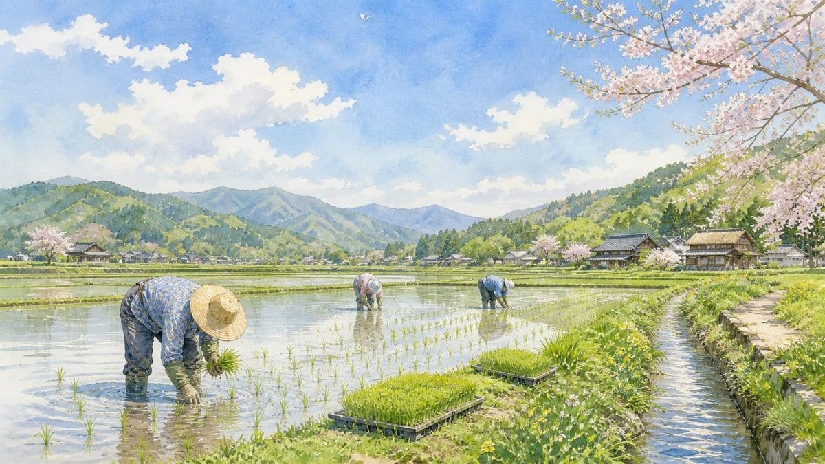 代かき・田植えのようす