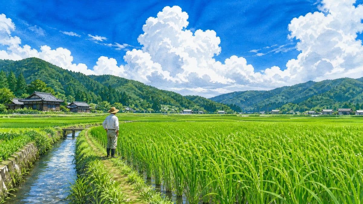 水の管理・草取りのようす