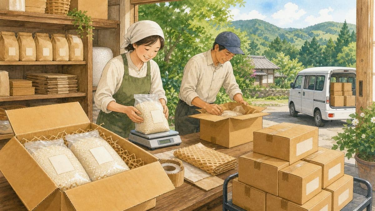 袋詰め・発送のようす